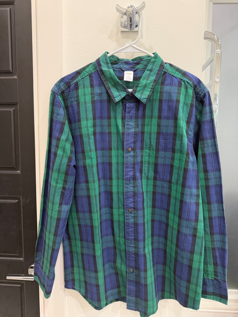 Gymboree Green and Blue Plaid Button-Down Shirt